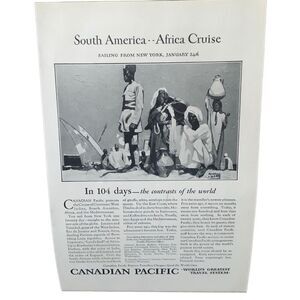 Vintage 1927 Canadian Pacific 104 Days Ad Advertisement